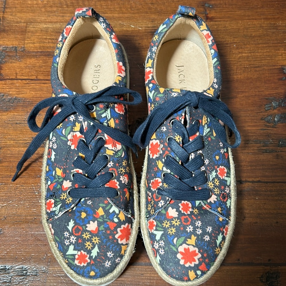 Jack Rogers Mia Floral Platform Casual Sneaker